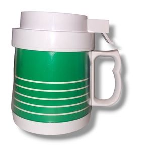 Green vintage Thermo-Serv travel mug